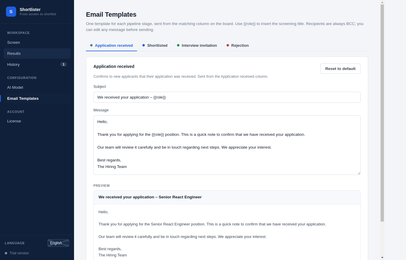 Email templates editor